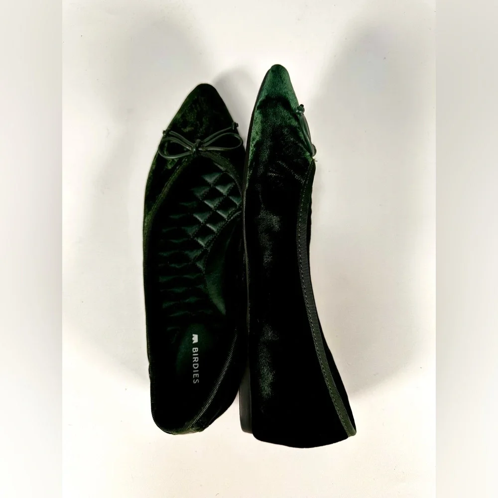 Birdies NWOT Goldfinch Velvet pointed toe ballet flats - Picture 6 of 10